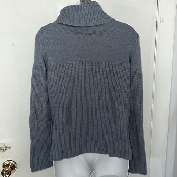 BENEDETTA B Light Blue Merino Wool Cashmere Blend Turtleneck Sweater-S - Picture 4 of 9